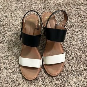 AERIN Hetty Black/White 4” Block Heel